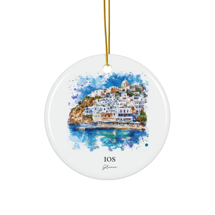 Ios Greece Ornament: Unique Ios Greece Souvenir, Greece Xmas Decor, and Authentic Ios Greece Gift