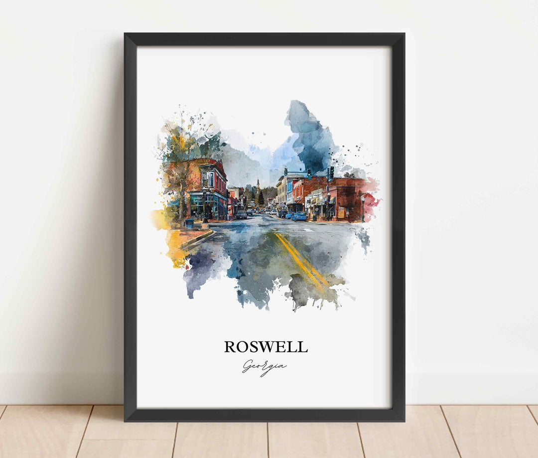 Roswell, Georgia – Watercolor Art Print