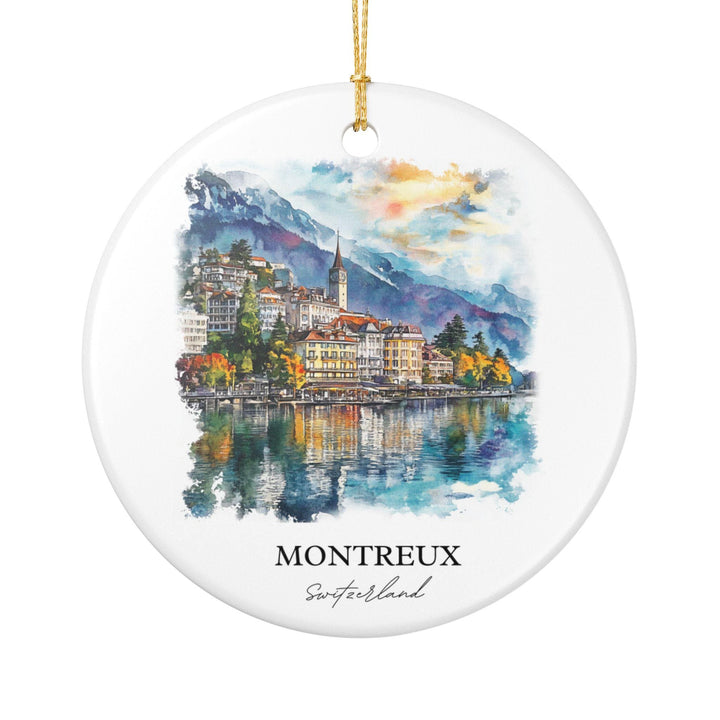 Montreux Switzerland Ornament: Unique Montreux Souvenir, Montreux Xmas Decor, and Authentic Montreux Switzerland Gift