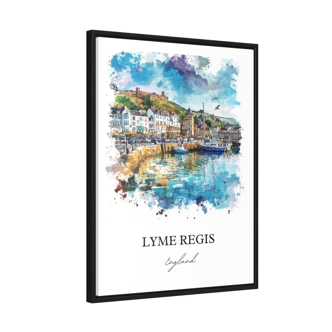 Lyme Regis Wall Art, West Dorset Print, England Watercolor Art, Lyme Regis England Gift, Travel Print, Travel Poster, Housewarming Gift
