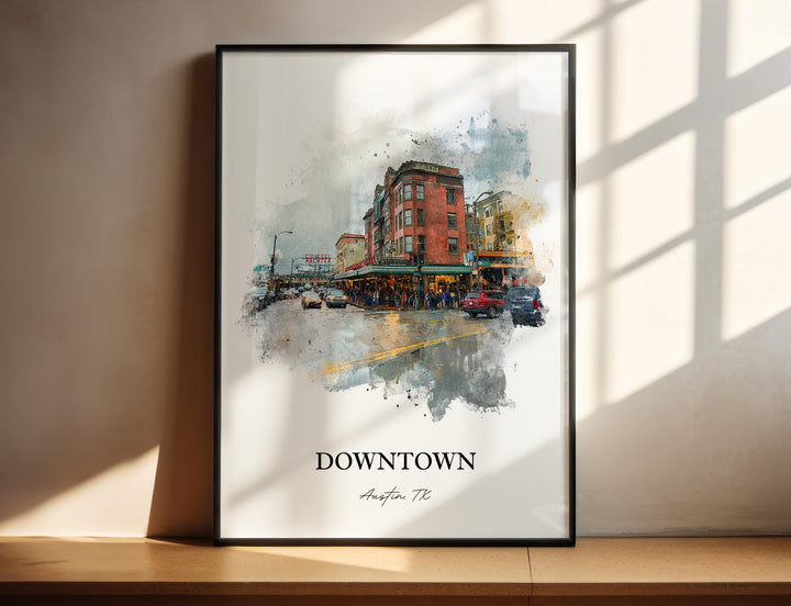 Austin, Texas – Watercolor Art Print