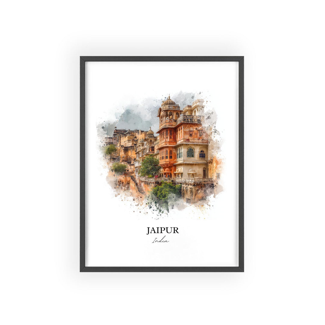 Jaipur, India – Watercolor Art Print