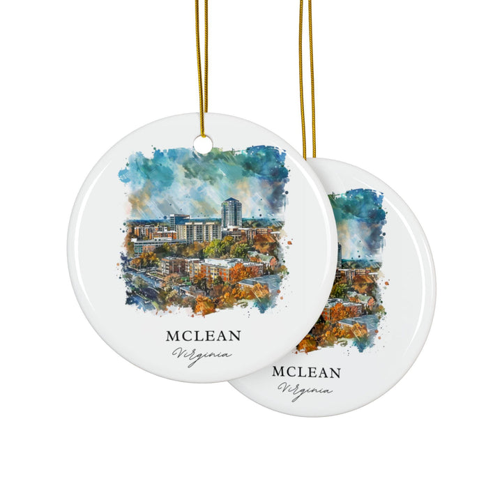 Mclean Virginia Ornament: Unique Mclean Souvenir, Mclean Xmas Decor, and Authentic Mclean VA Gift