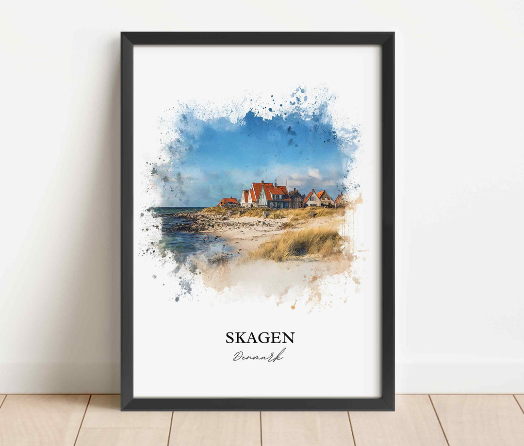 Skagen, Denmark – Watercolor Art Print