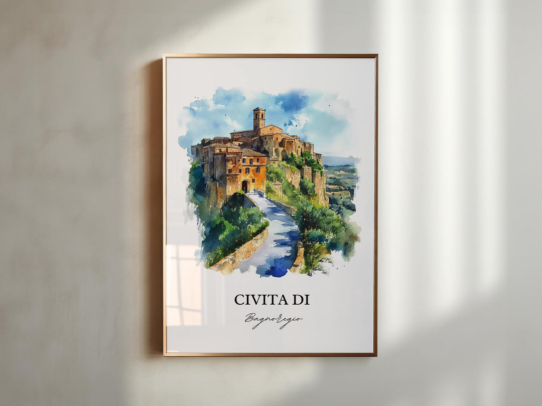 Civita di Bagnoregio Wall Art, Viterbo Print, Italy Artwork, Civita di Bagnoregio Gift, Travel Print, Travel Poster, Housewarming Gift