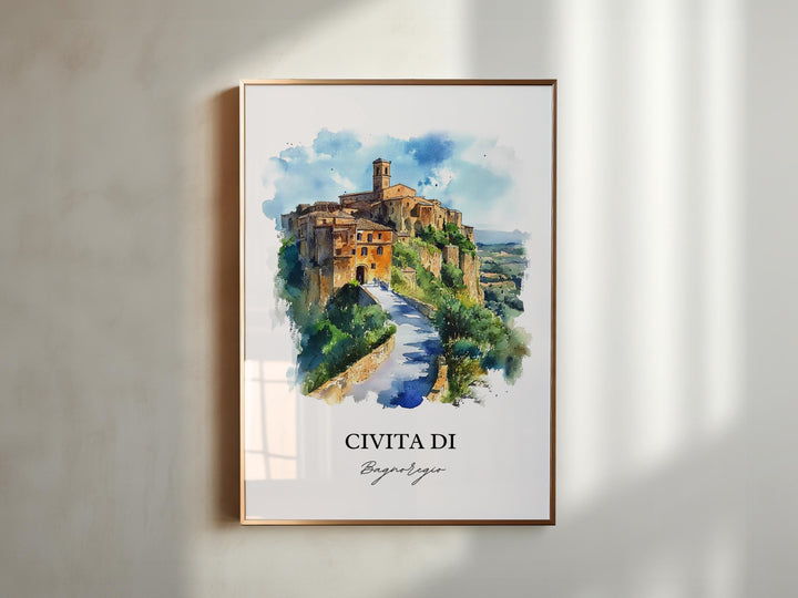 Civita di Bagnoregio Wall Art, Viterbo Print, Italy Artwork, Civita di Bagnoregio Gift, Travel Print, Travel Poster, Housewarming Gift