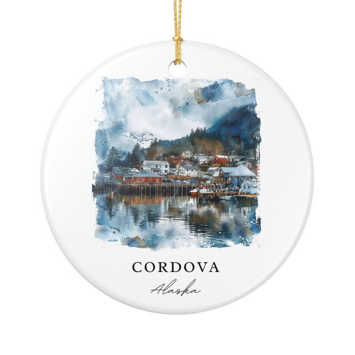 Cordova, Alaska Ornament: Unique Cordova AK Souvenir, Cordova Alaska Xmas Decor, and Authentic Alaska Gift