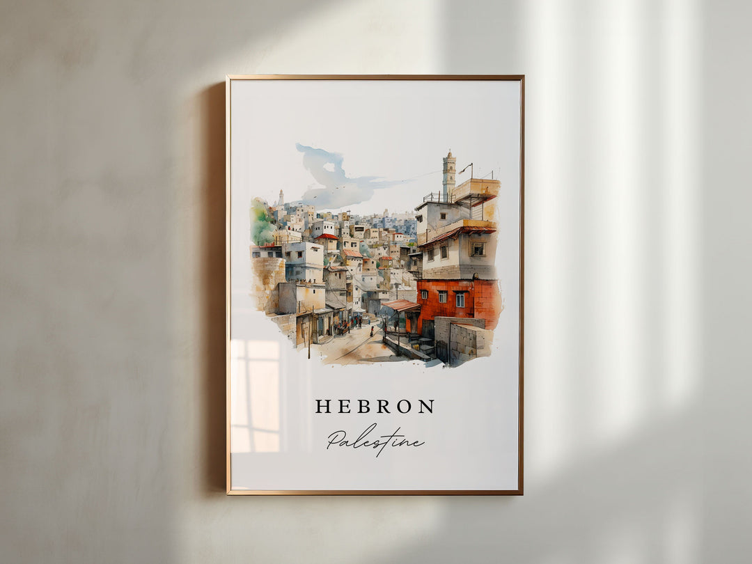 Hebron Palestine wall art - Palestine, Hebron poster print, Wedding gift, Birthday present, Custom Text, Perfect Gift