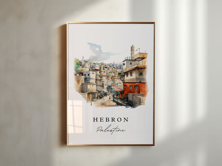 Hebron Palestine wall art - Palestine, Hebron poster print, Wedding gift, Birthday present, Custom Text, Perfect Gift