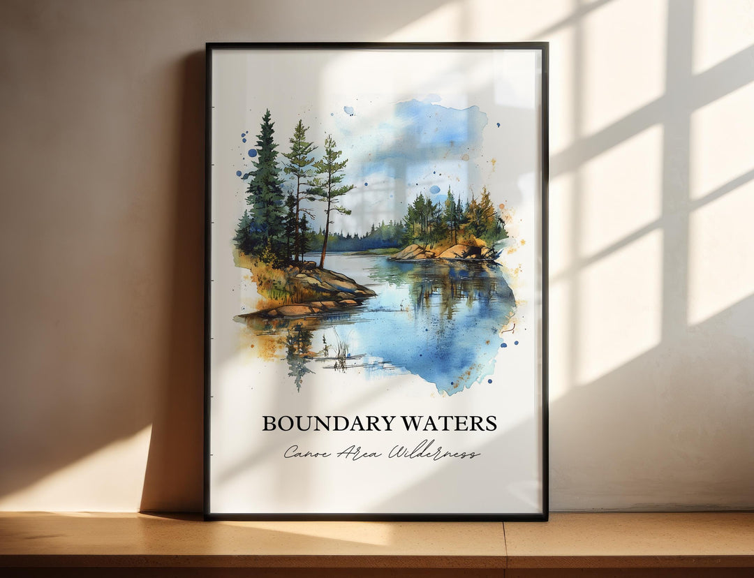 Boundary Waters, MN, USA – Watercolor Art Print