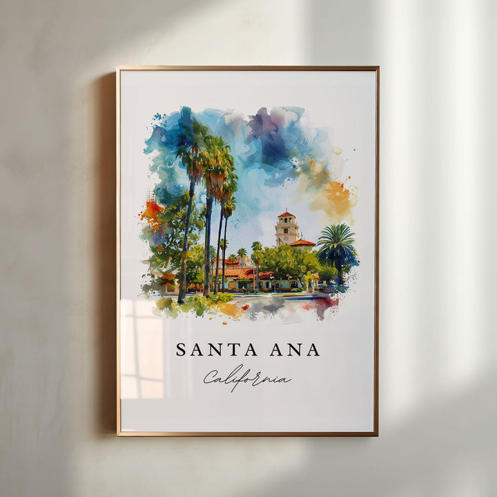 Santa Ana CA wall art - California, Santa Ana print, Santa Ana California Wedding gift, Birthday present, Custom Text, Perfect Gift