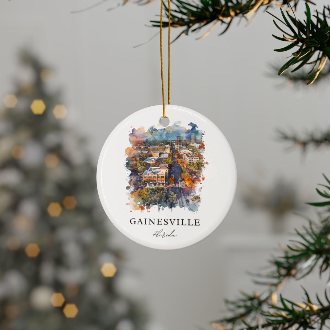 Gainesville FL Ornament: Gainesville Souvenir, Gainesville FL Decor, and Authentic Univ of Florida Christmas Gift