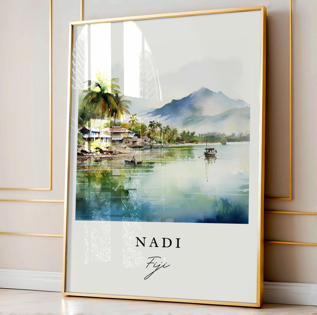 Nadi Fiji wall art - Fji, Nadi poster, Nadi Wedding gift, Nadi Fiji Birthday present, Custom Text, Personalized Gift