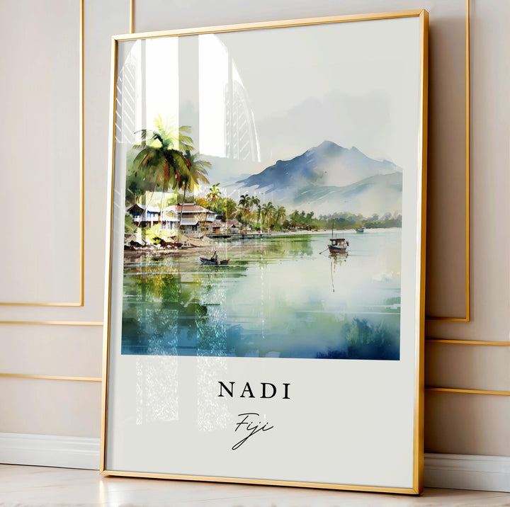 Nadi Fiji wall art - Fji, Nadi poster, Nadi Wedding gift, Nadi Fiji Birthday present, Custom Text, Personalized Gift