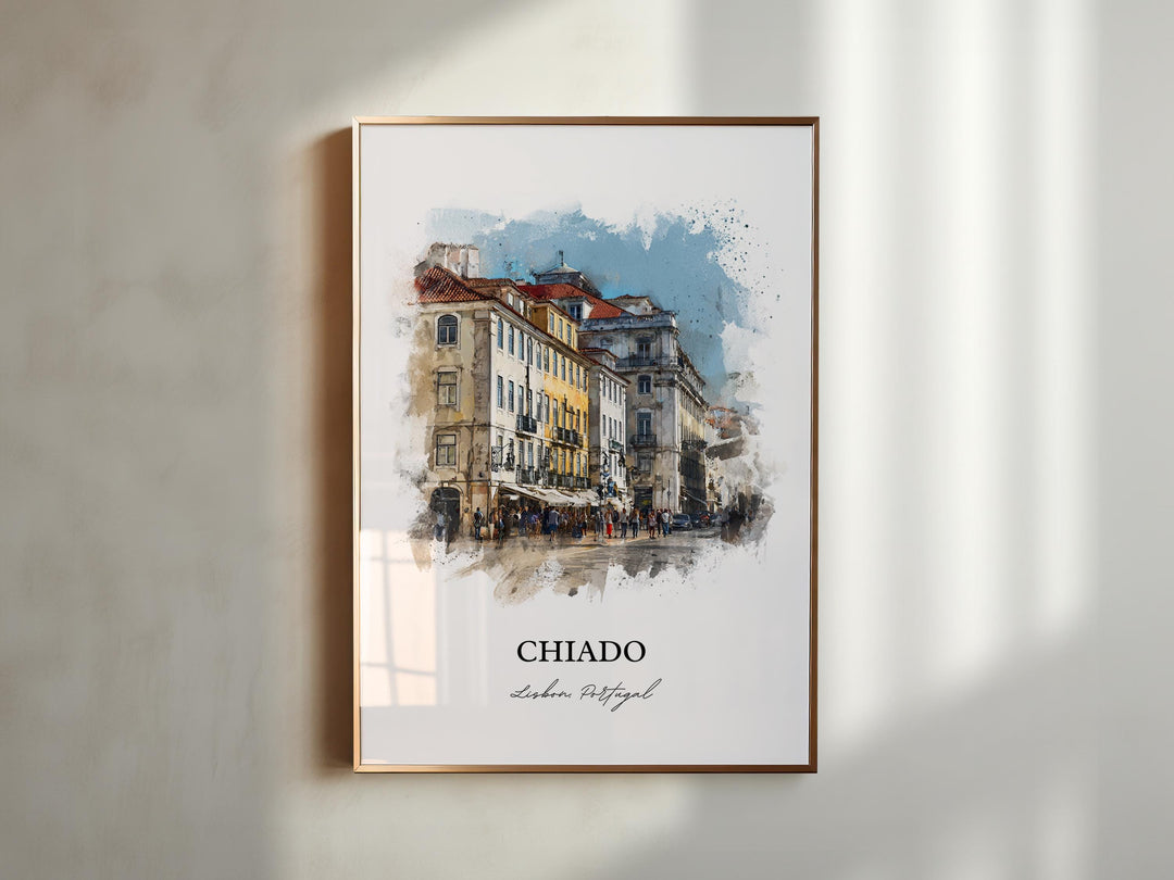 Chiado, Portugal – Watercolor Art Print