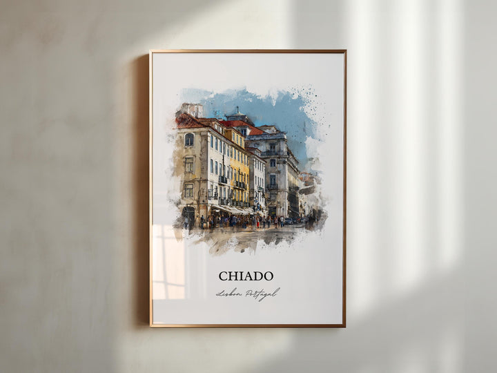 Chiado, Portugal – Watercolor Art Print
