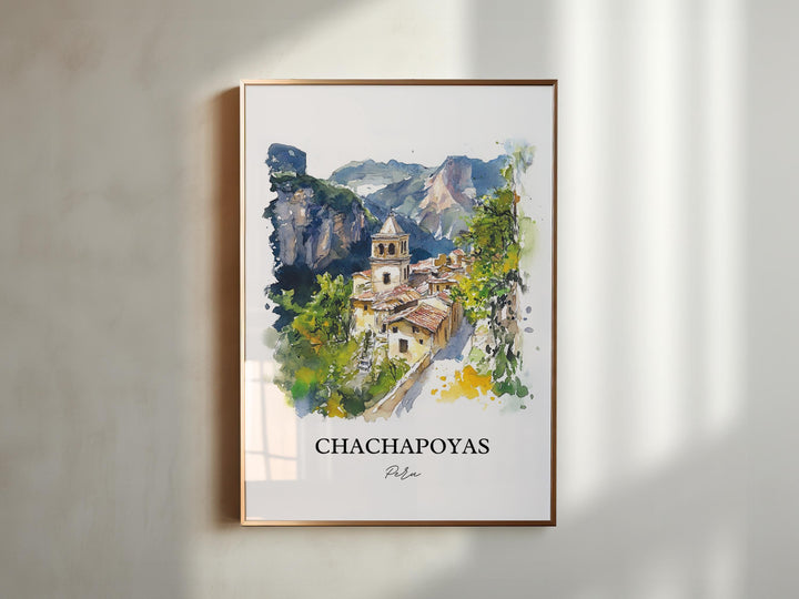 Chachapoyas Wall Art, Northern Peru Print, Peru Watercolor Art, Chachapoyas Gift, Travel Print, Travel Poster, Housewarming Gift