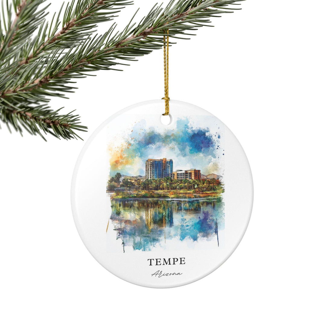 Tempe Arizona Ornament: Unique Tempe AZ Souvenir, Tempe Arizona Xmas Decor, and Authentic Tempe AZ Gift