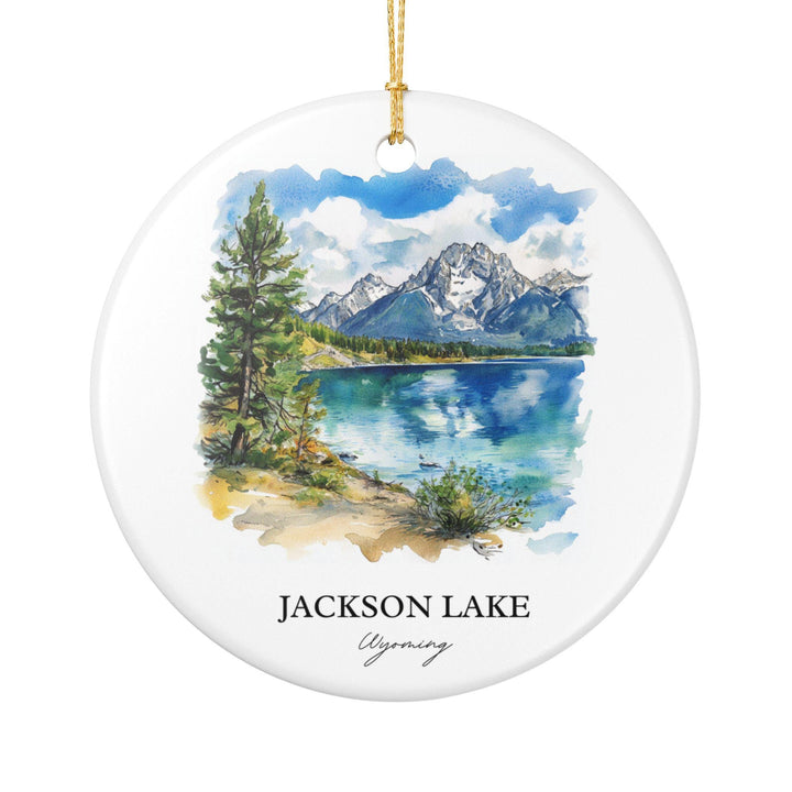 Jackson Lake Ornament: Unique Jackson Lake Souvenir, Wyoming Xmas Decor, and Authentic Grand Tetons Gift