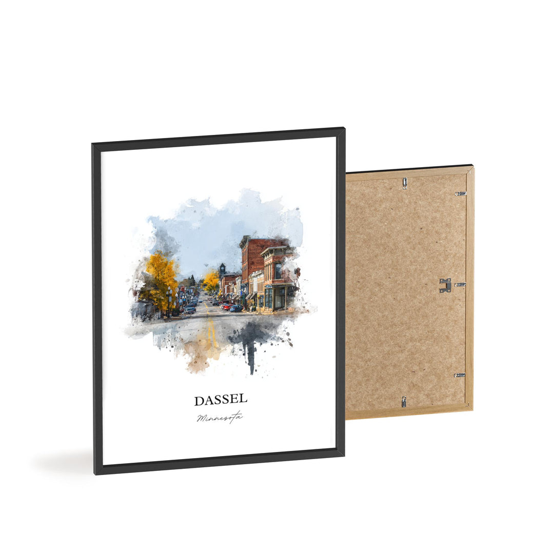 Dassel, Minnesota – Watercolor Art Print