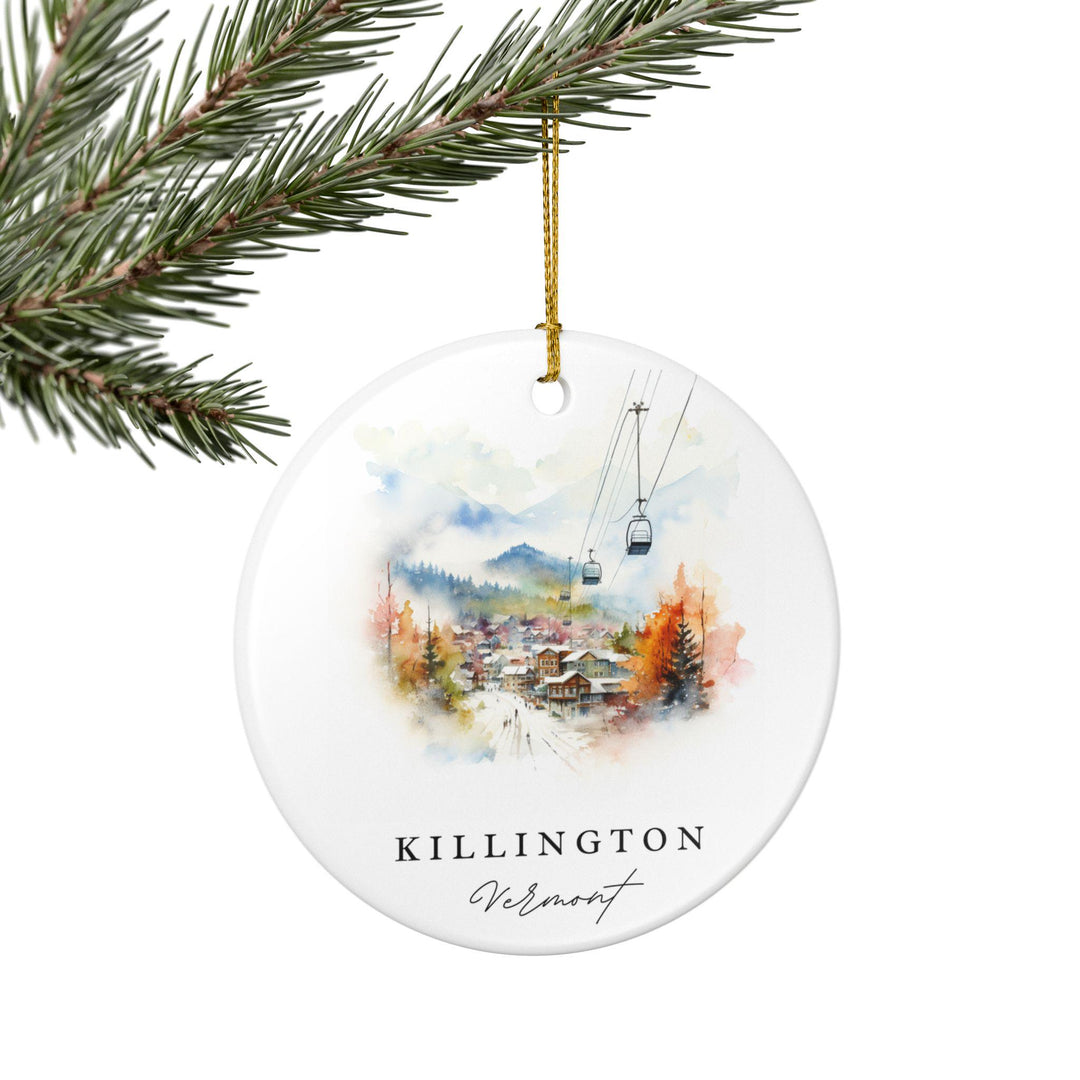 Killington Vermont Ornament: Unique Killington Souvenir, Killington VT Xmas Decor, and Authentic Vermont Ski Gift