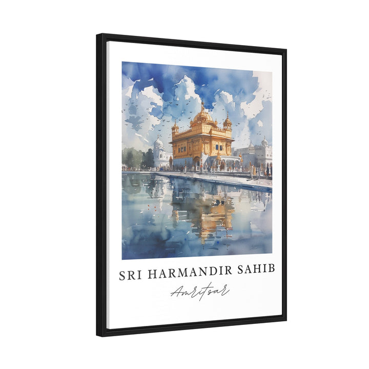 Sri Harmandir Sahib Art Print, The Golden Temple Print, Amritsar Wall Art, Punjab Gift,