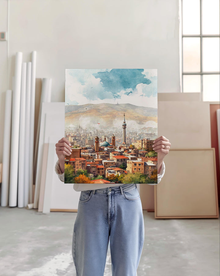 Tehran, Iran – Watercolor Art Print