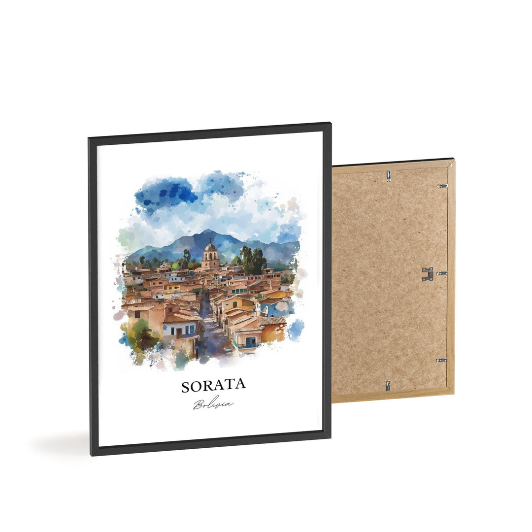 Sorata, Bolivia – Watercolor Art Print