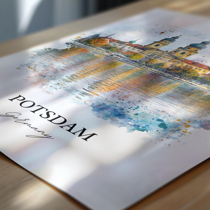 Potsdam Germany Wall Art, Berlin Print, Germany Watercolor Art, Potsdam Germany Gift, Travel Print, Travel Poster, Housewarming Gift