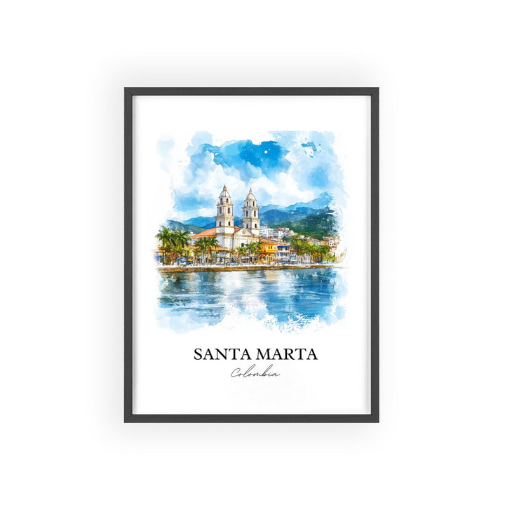 Santa Marta Wall Art, Magdalena Print, Colombia Watercolor Art, Santa Marta Gift, Travel Print, Travel Poster, Housewarming Gift