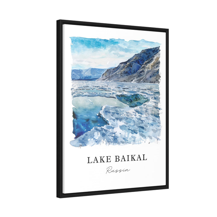 Lake Baikal Wall Art, Lake Baikal Russia Print, Lake Baikal Watercolor, Siberia Gift,