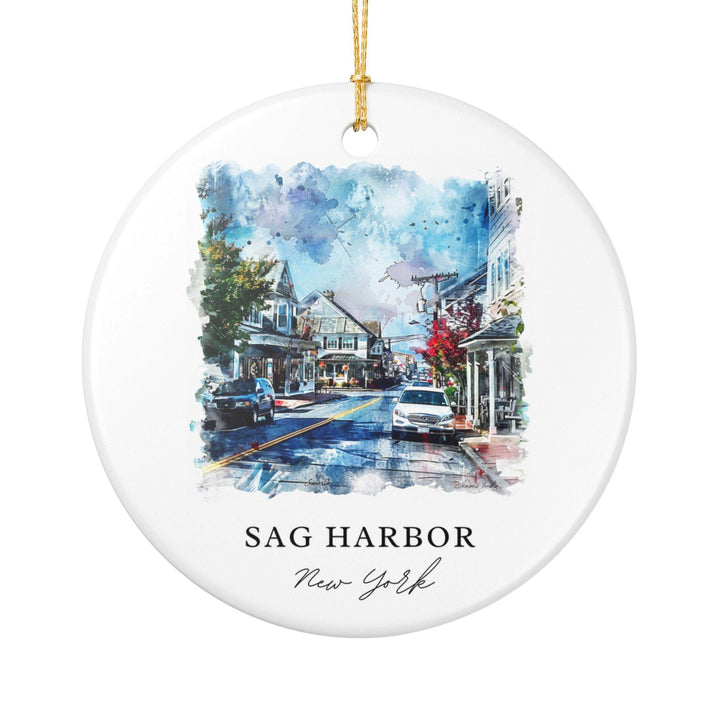 Sag Harbor Ornament: Unique Sag Harbor Souvenir, Hamptons Xmas Decor, and Authentic Sag Harbor Gift