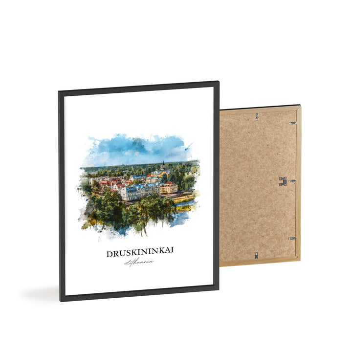 Druskininkai, Lithuania – Watercolor Art Print