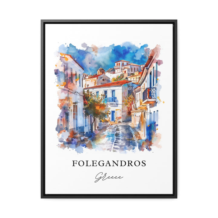 Folegandros Greece Art, Folegandros Print, Folegandros Watercolor, Folegandros Gift,