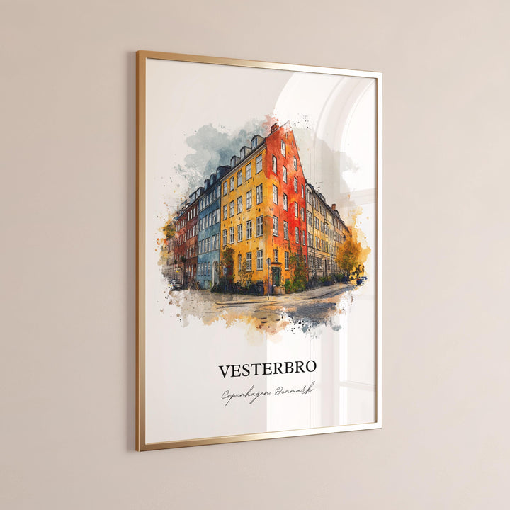 Vesterbro, Denmark – Watercolor Art Print