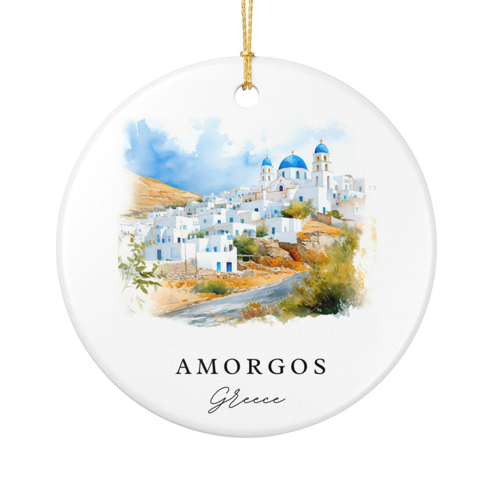 Amorgos, Greece Ornament: Unique Amorgos Souvenir, Amorgos Greece Xmas Decor, and Authentic Greece Gift
