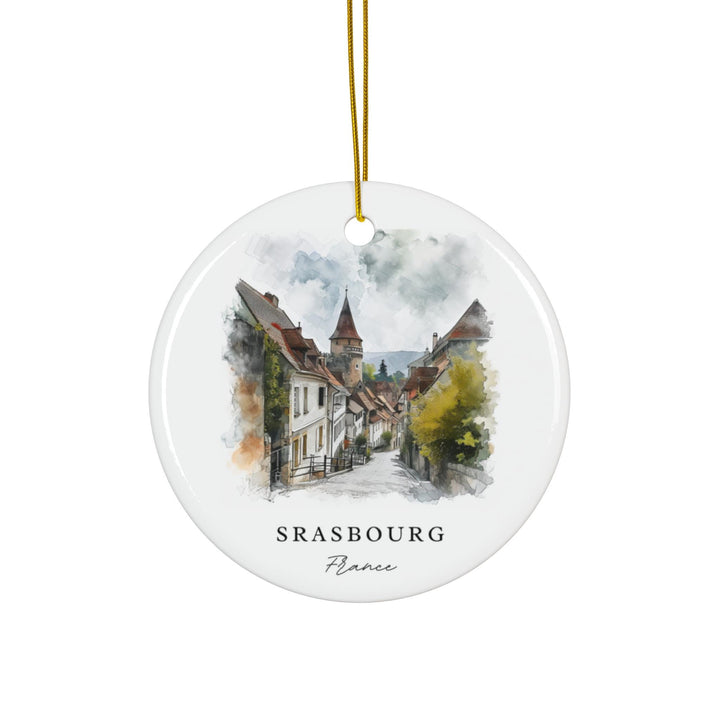 Strasbourg France Ornament: Unique Strasbourg Souvenir, Strasbourg Xmas Decor, and Authentic Strasbourg FR Christmas Gift