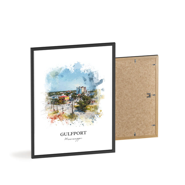 Gulfport, Mississippi – Watercolor Art Print