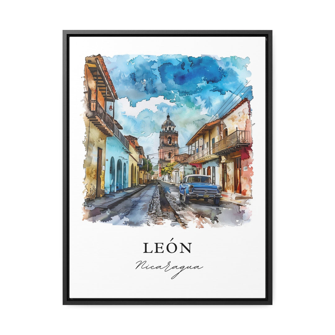 Leon Nicaragua Wall Art, León Print, León Watercolor, León Nicaragua Gift,