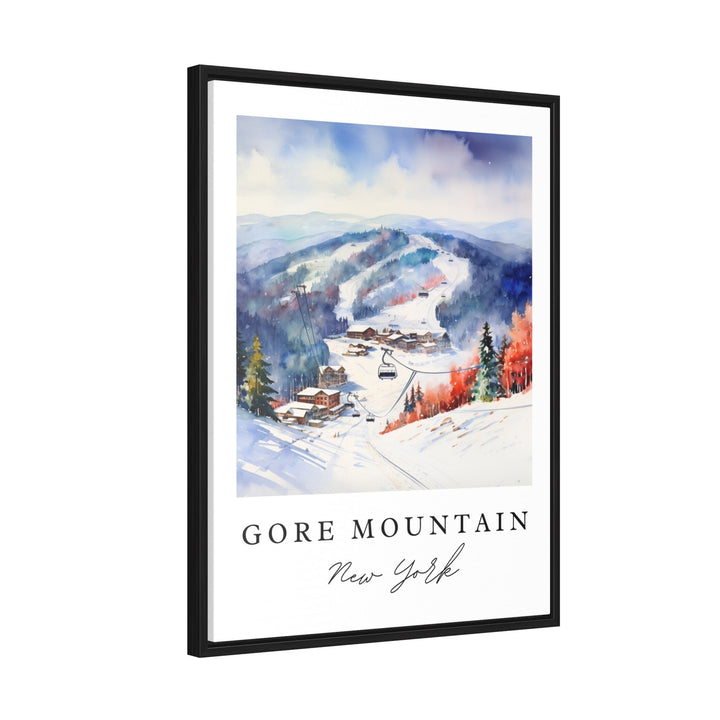 Gore Mountain NY wall art, Gore Mountain print, Gore Mountain Ski gift, Gore Mtn Birthday present, Custom Text, Perfect Gift