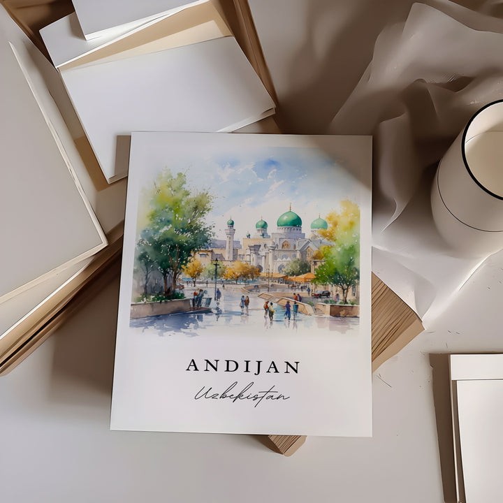 Andijan Uzbekistan wall art - Uzbekistan, Andijan print, Andijan Wedding gift, Uzbekistan present, Andijan Custom Gift, Perfect Gift