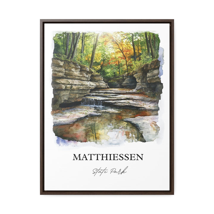 Matthiessen State Park Art, Matthiessen Print, Oglesby Watercolor Art, LaSalle County Gift, Travel Print, Travel Poster, Housewarming Gift