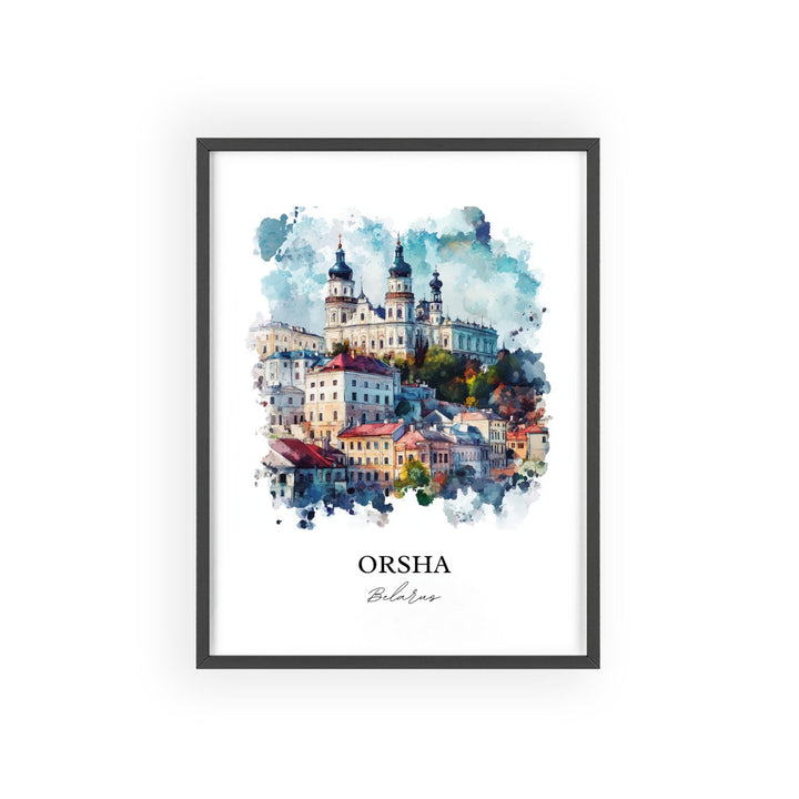 Orsha, Belarus – Watercolor Art Print