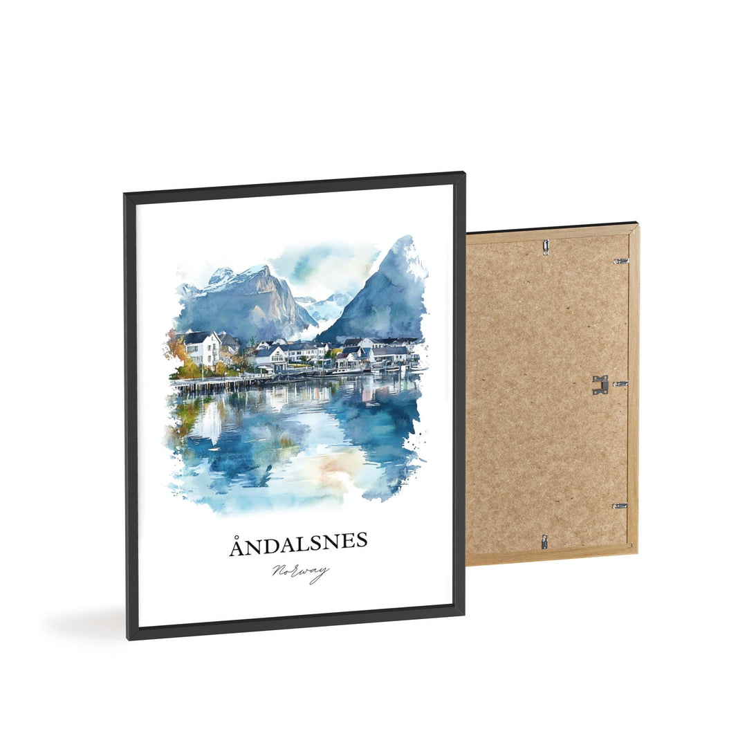 Andalsnes, Norway – Watercolor Art Print