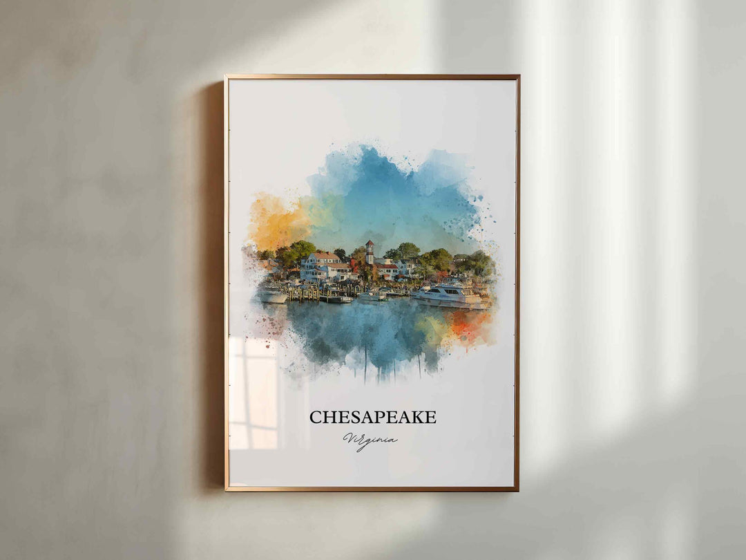 Chesapeake, Virginia – Watercolor Art Print