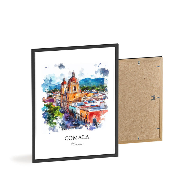 Comala Mexico Wall Art, Colima MX Print, Mexico Watercolor Art, Comala Mexico Gift, Travel Print, Travel Poster, Housewarming Gift