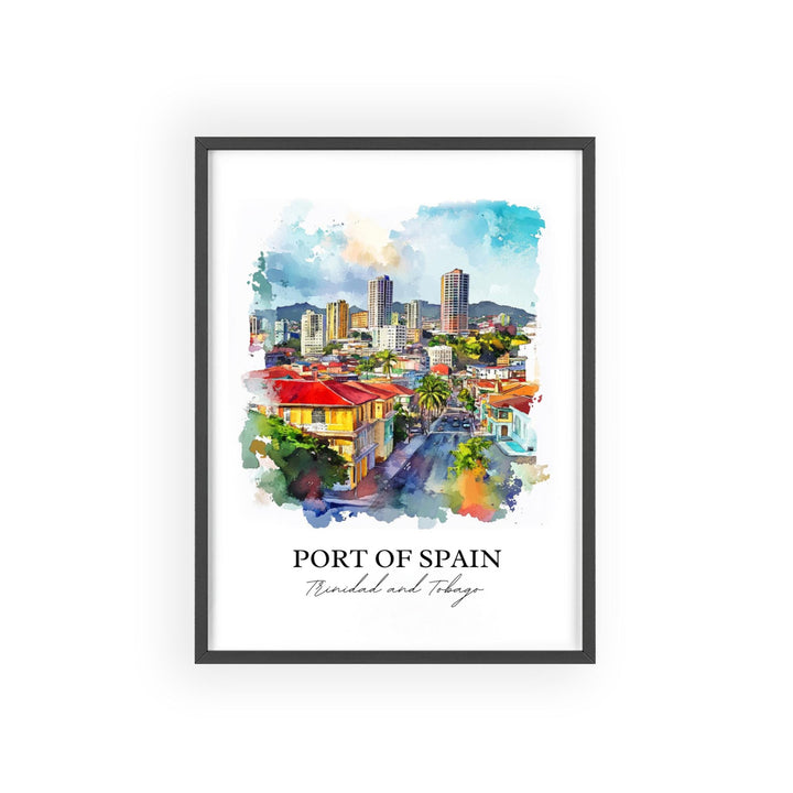 Port of Spain, Trinidad and Tobago – Watercolor Art Print