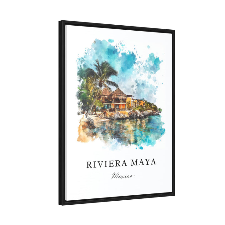 Riviera Maya Wall Art, Riviera Maya MX Print, Yucatán Watercolor Art, Riviera Maya Gift,