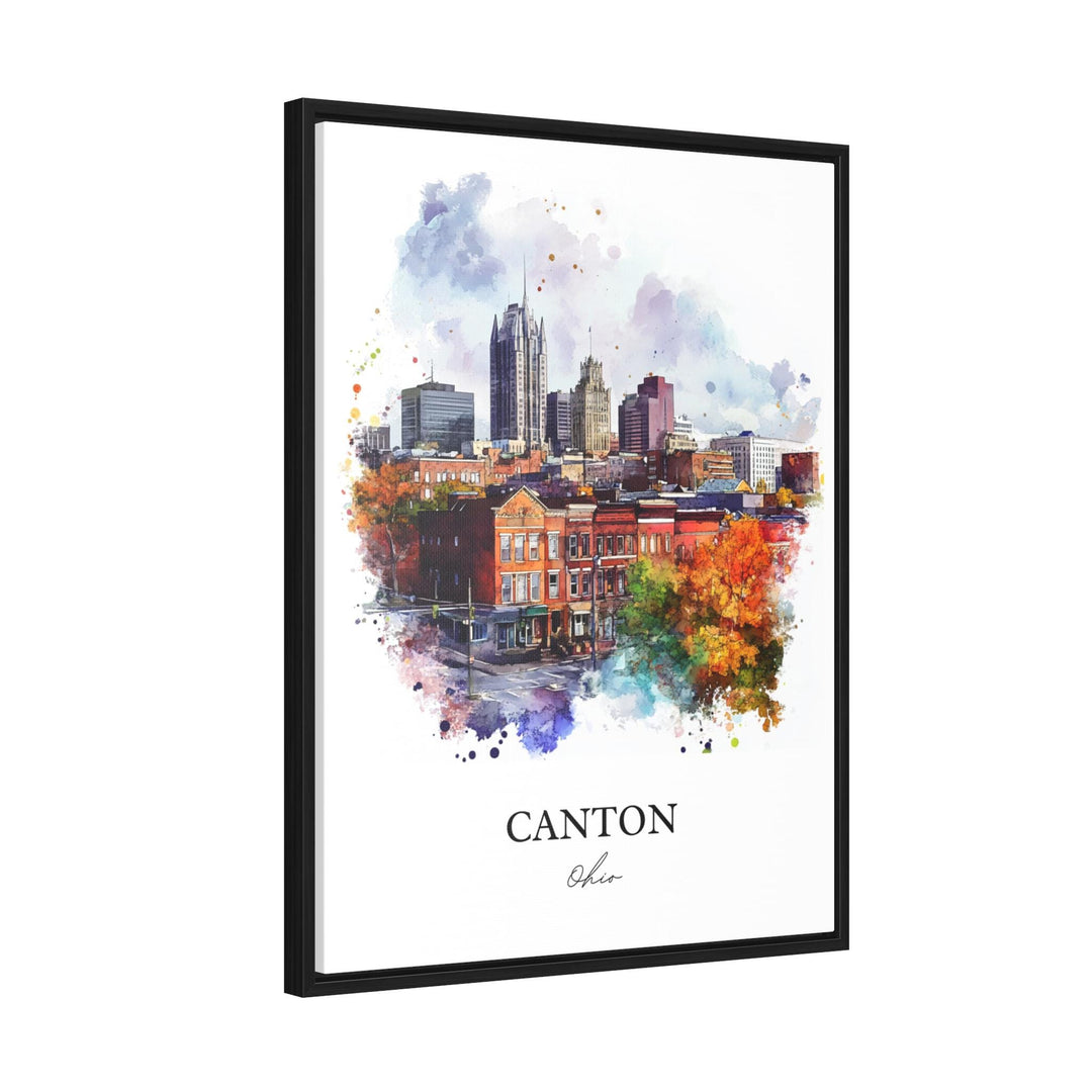 Canton Ohio Wall Art, Canton OH Print, Ohio Watercolor Art, Canton Ohio Gift, Travel Print, Travel Poster, Housewarming Gift