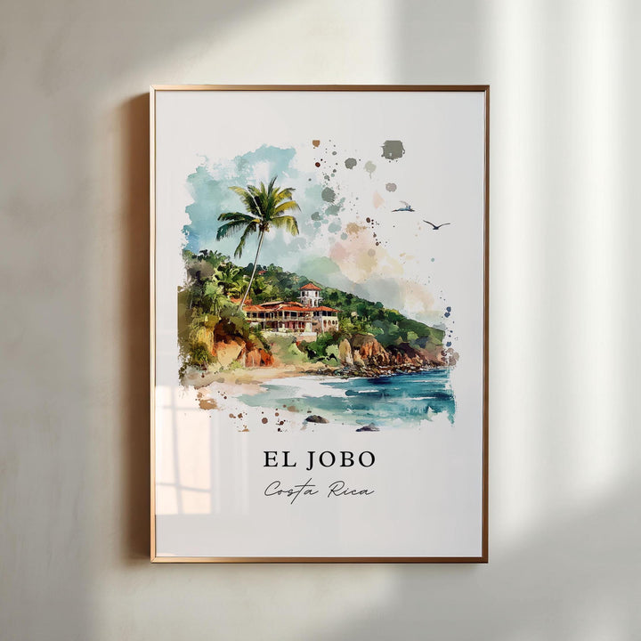 El Jobo Wall Art, El Jobo Costa Rica Print, El Jobo Watercolor Art, Nicaragua Gift,